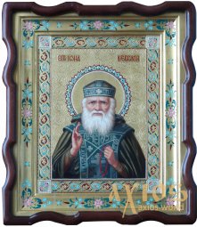 Hand-written Icon of the Venerable Jonah of Kyiv 31х24 cm - фото
