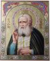 Icon Antique St. Seraphim of Sarov, the Wonderworker 31х24 cm