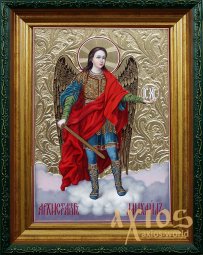 Hand-written icon of the Archangel Michael 30x20 cm - фото