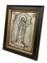 Icon in metal Natalia, silver-plated, frame made of wood, 9х11 cm