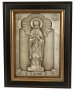 Icon in metal Irina, silver-plated, frame made of wood, 9х11 cm