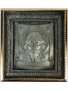 Icon in metal Savior, silver-plated, gilt frame, 5x5 cm