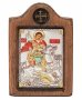 Icon of St. George, Italian frame №1, enamel, 6x8 cm, alder tree