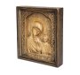 Carved wooden icon of Our Lady of Kazan 20x24 см