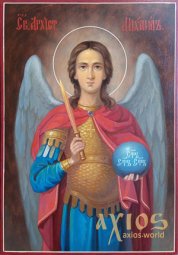 Painted icon Archangel Michael, 20x30cm - фото