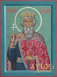 Painted Icon of the Holy Prince Vladimir, 30x40 cm - фото