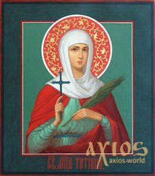 Painted icon Saint Tatiana, 10x15cm - фото