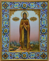 Exclusive icon of St. venerable Alexander of Svir  - фото