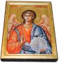 Icon of the Holy Guardian Angel in Greek style gilt 17x23 cm