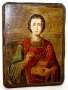 Icon Antique Holy Great Martyr and Healer Panteleimon 7x9 cm