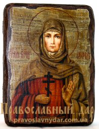 Icon Antique Holy Martyr Sofia 7x9 cm - фото