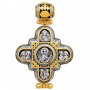Suspension «Moshchevik-Cross. Lord Almighty. Our Lady of God», silver 925, with gilding and blackening, 47x30 cm, O 131805
