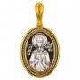 Icon Martyr Valentine, silver with gilding, 13x27 mm, E 8562
