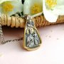 Pendant Icon of the Mother of God "Look at humility", silver 925 ° with gilding, 23mm