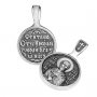 Pendant St. Nicholas, silver 925° with blackening, 12x12mm