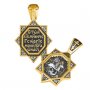 Pendant St. George the Victorious, silver 925° with gilding, 23х21mm