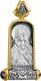 The image-reliquary of the Mother of God "Tenderness" silver 925° and gilding, stones