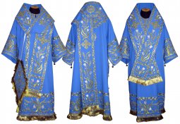 Bishop`s Vestment with sewn lace R018A(v) - фото