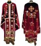 Priest Vestments, Embroidered on a burgundy high-quality velvet, Greek Cut, R036g