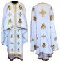 Priest Vestments, Embroidered on White gabardine, galloon is not embroidered, Greek Cut, R44g