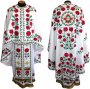 Priest Vestments Embroidered on White monochrome, embroidered icon and galloon, Greek R049G