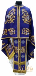 Priestly vestment, purple, Greek cut - фото