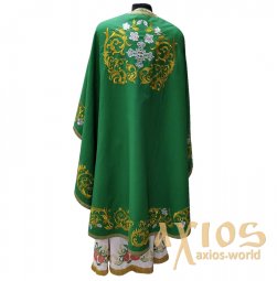 Priest Vestments, embroidered on green gabardin , Greek Cut - фото