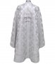 Priest vestment, white brocade, embroidered cross, Greek cut