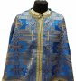  Priest vestments, blue brocade, pokrovsky cross, Greek Cut