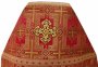 Priestly vestments, red brocade, "Pokrovsky cross" fabric