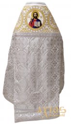 Priestly vestments, combined, brocade, shoulders embroidered on velvet, fabric "Kiev cross" - фото