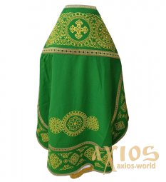 Priest vestment, green gabardine, sewn gallon - фото