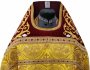 Priestly vestments, combined, shoulders embroidered on velvet, the main fabric is yellow brocade