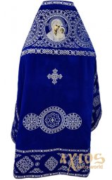 Priest vestments, blue velvet with embroidery "Circles" - фото