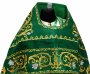 Priest vestments, green velvet, embroidered icon of Trinity, icons of Saints
