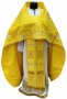 Priest vestments, yellowt velvet, golden embroidery