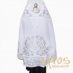 Priest`s vestments, embroidery on white gabardine - фото