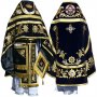 Priest Vestments, Embroidered on Black velvet, sewn galloon R042m (n)