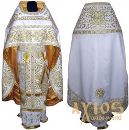 Priest Vestments, Embroidered on White gabrdine, Gallon is Embroidered R 060m (v) - фото