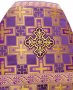 Violet brocade vestment, "patriarchal cross" fabric