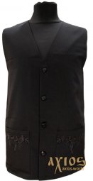 Black vest (wet silk) - фото
